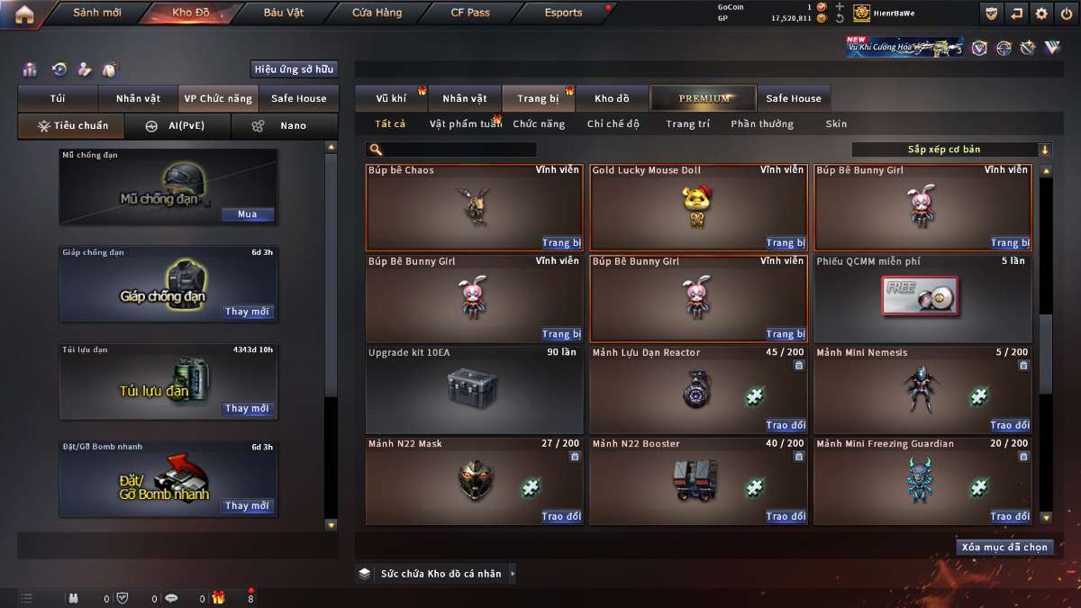 shop acc cf uy tin gia re